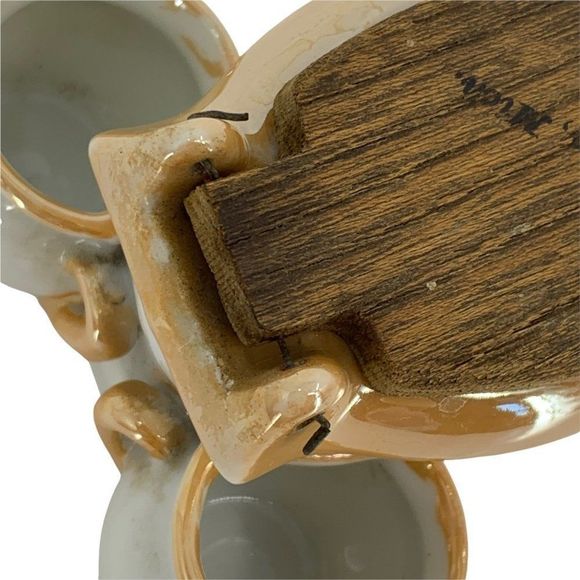 VTG Salt Pepper Mustard Compote Souvenir Toilet Baldwin, MI 0084 Japan Collect - Picture 9 of 9